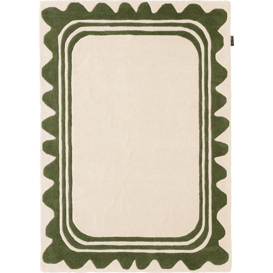 Tapis rectangulaire en laine et coton Cèdre
