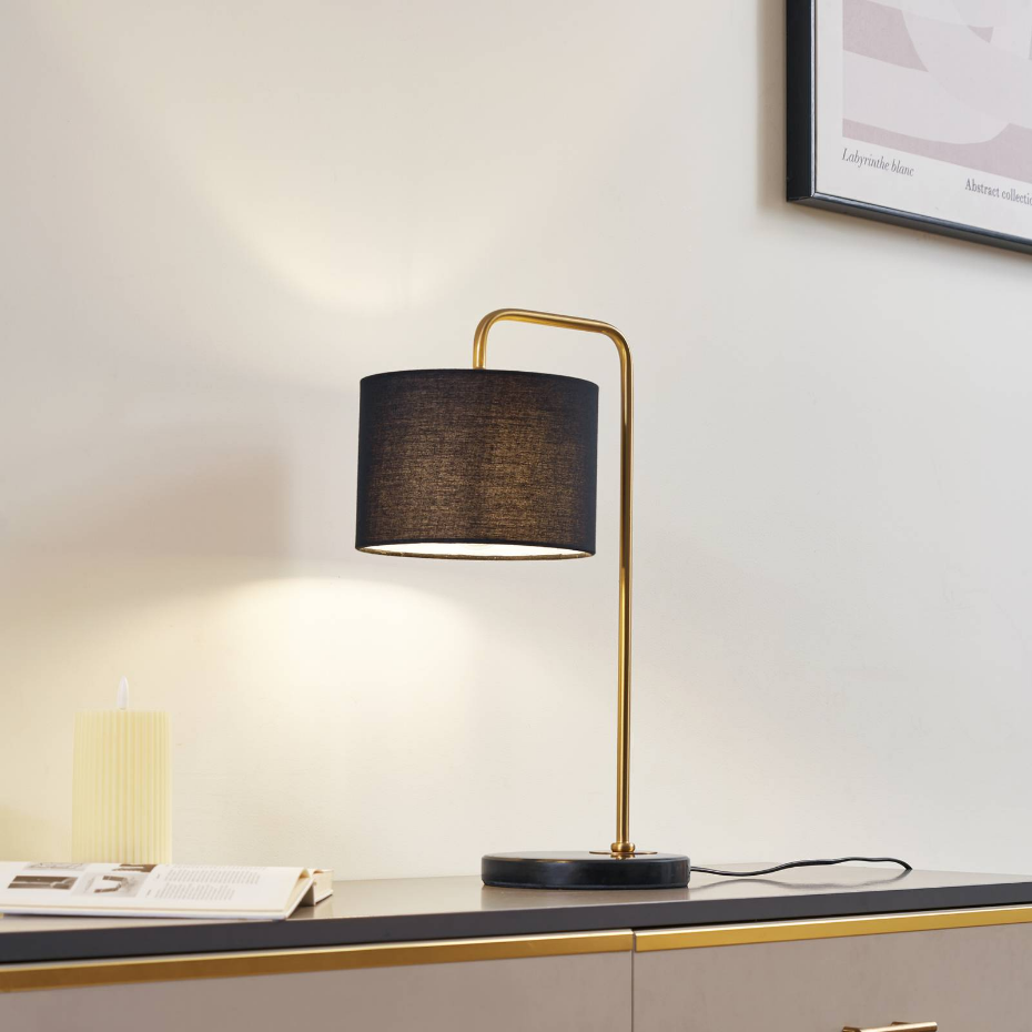 Lampe à poser en textile scandinave, Hillary
