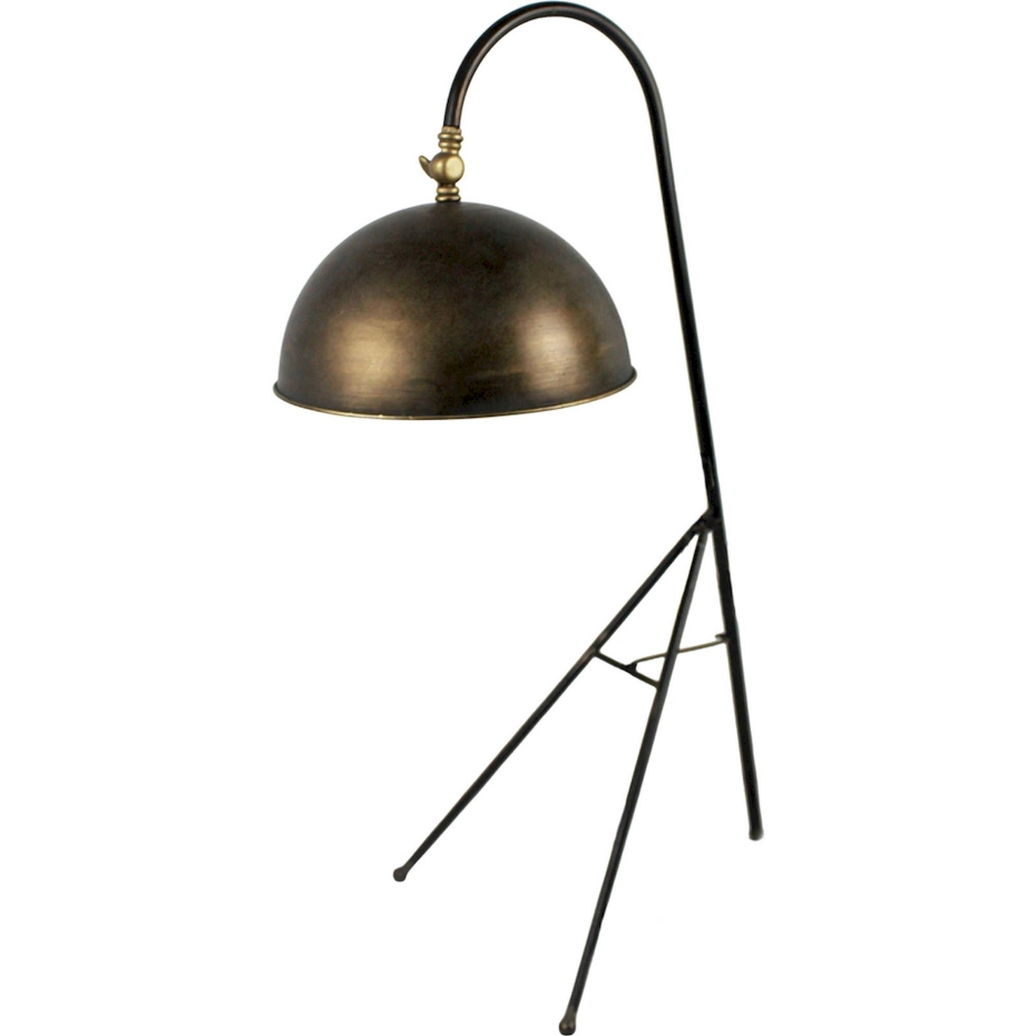 Lampe de table en métal forme rectangulaire