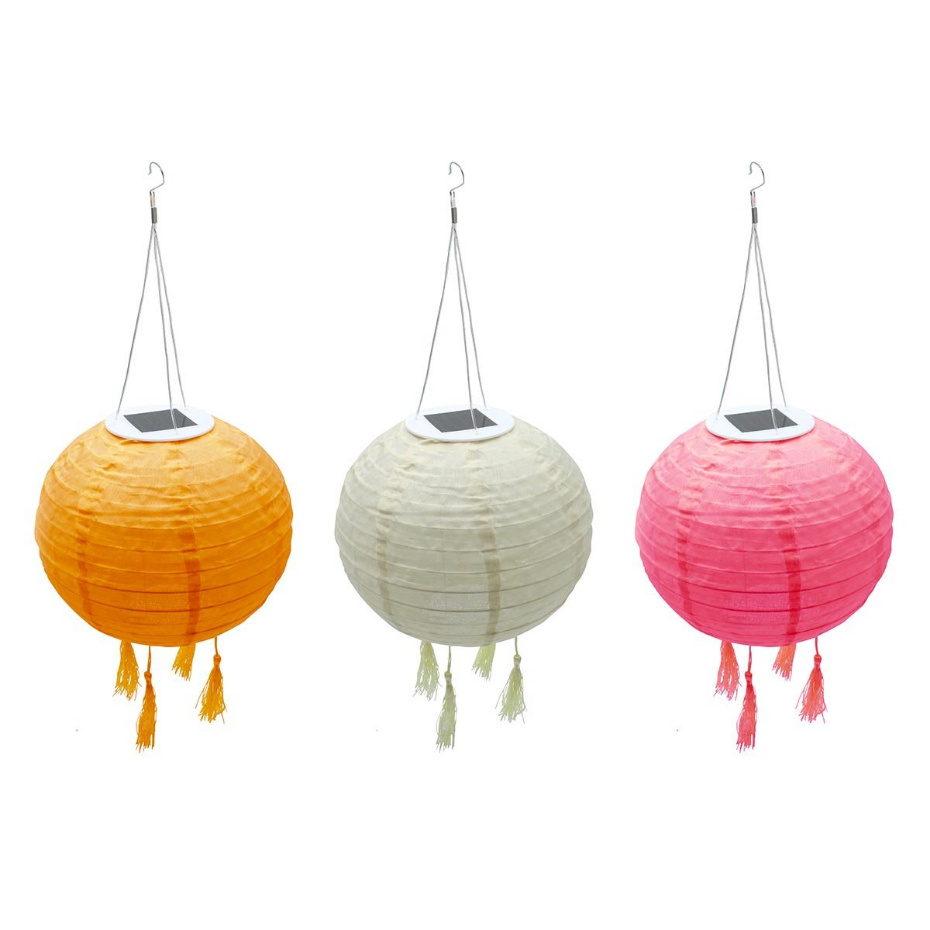 3 Lampions solaires SHANGRI LA ∅20cm