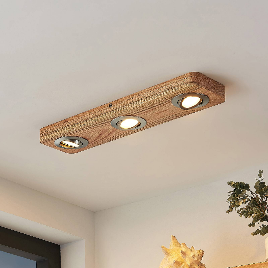 Plafonnier en bois moderneLED, Mikari