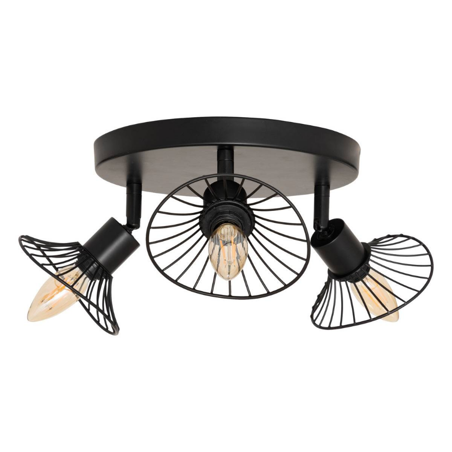 Plafonnier 3 spots orientables métal ADELIA