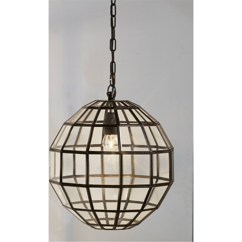 Lampe suspendue ronde en verre décoratif
