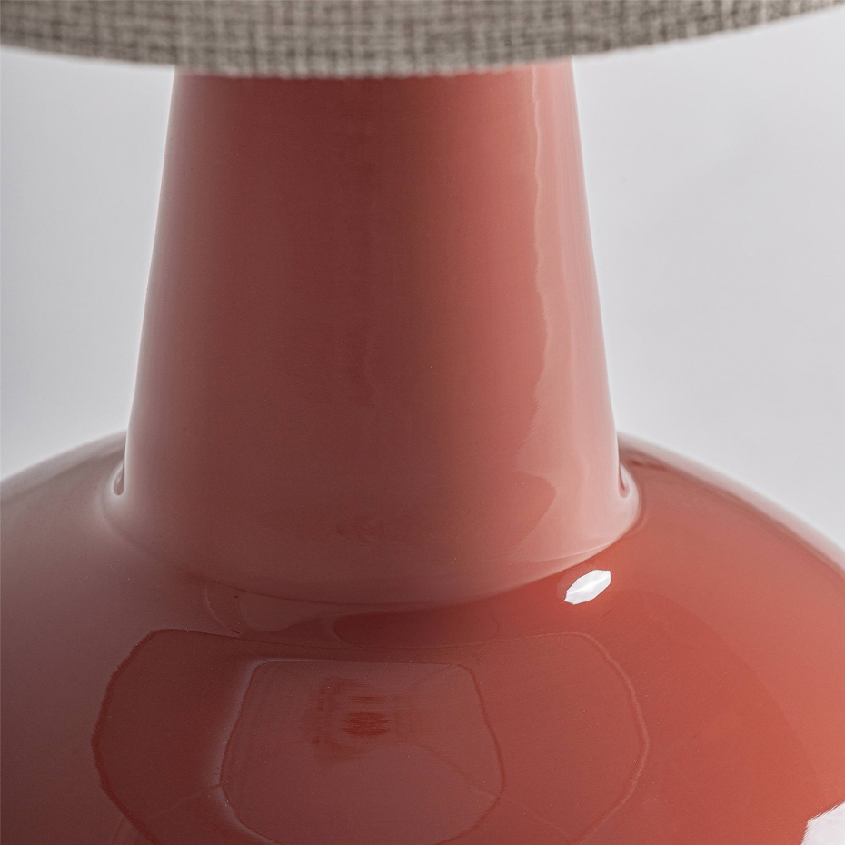 Lampe de salon en verre terracotta style contemporain