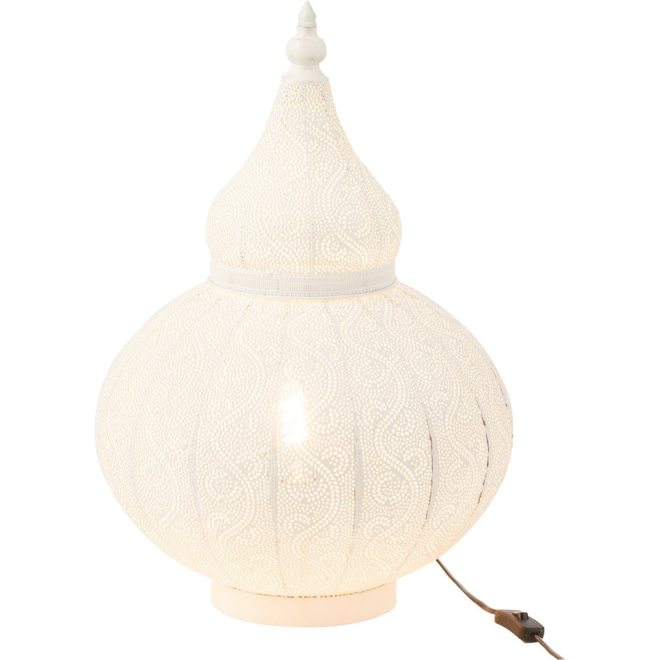Lampe orientale en métal ajouré forme organique