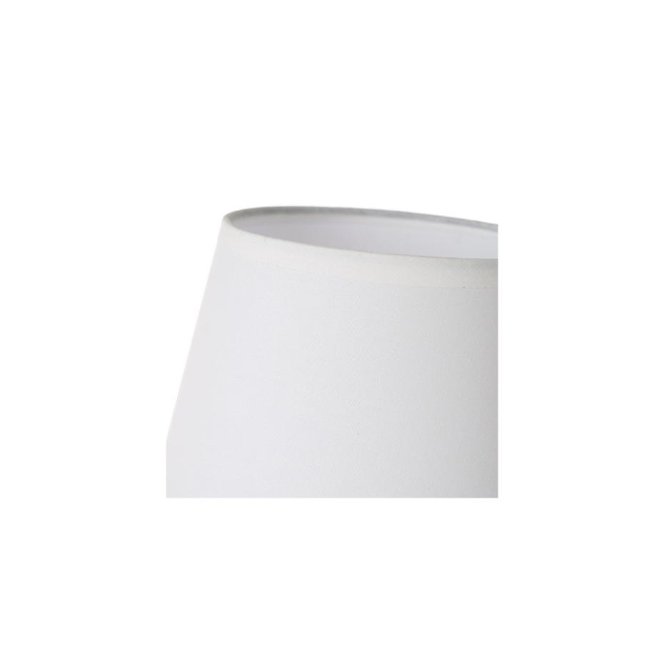 Lampe à poser ronde céramique marron effet naturel - 17x17x27.5cm