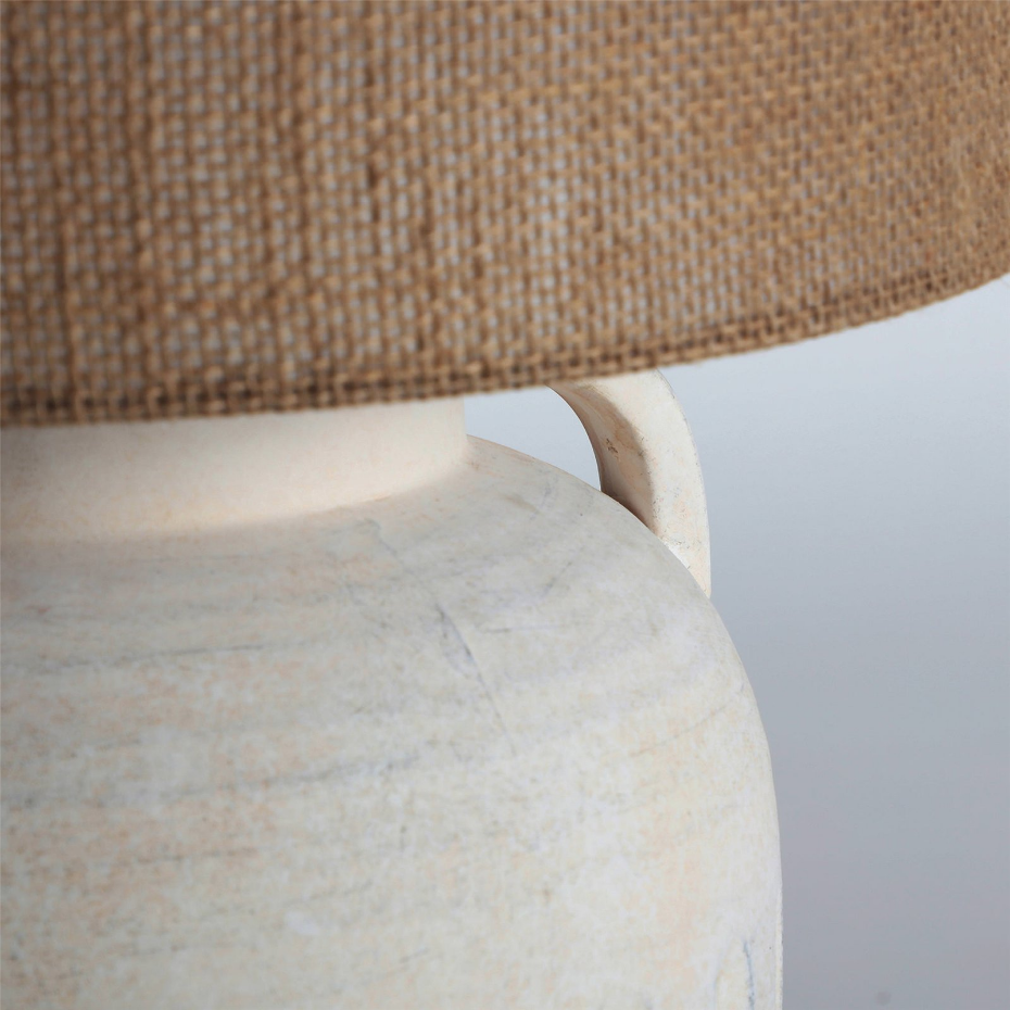 Lampe de table en céramique avec abat-jour