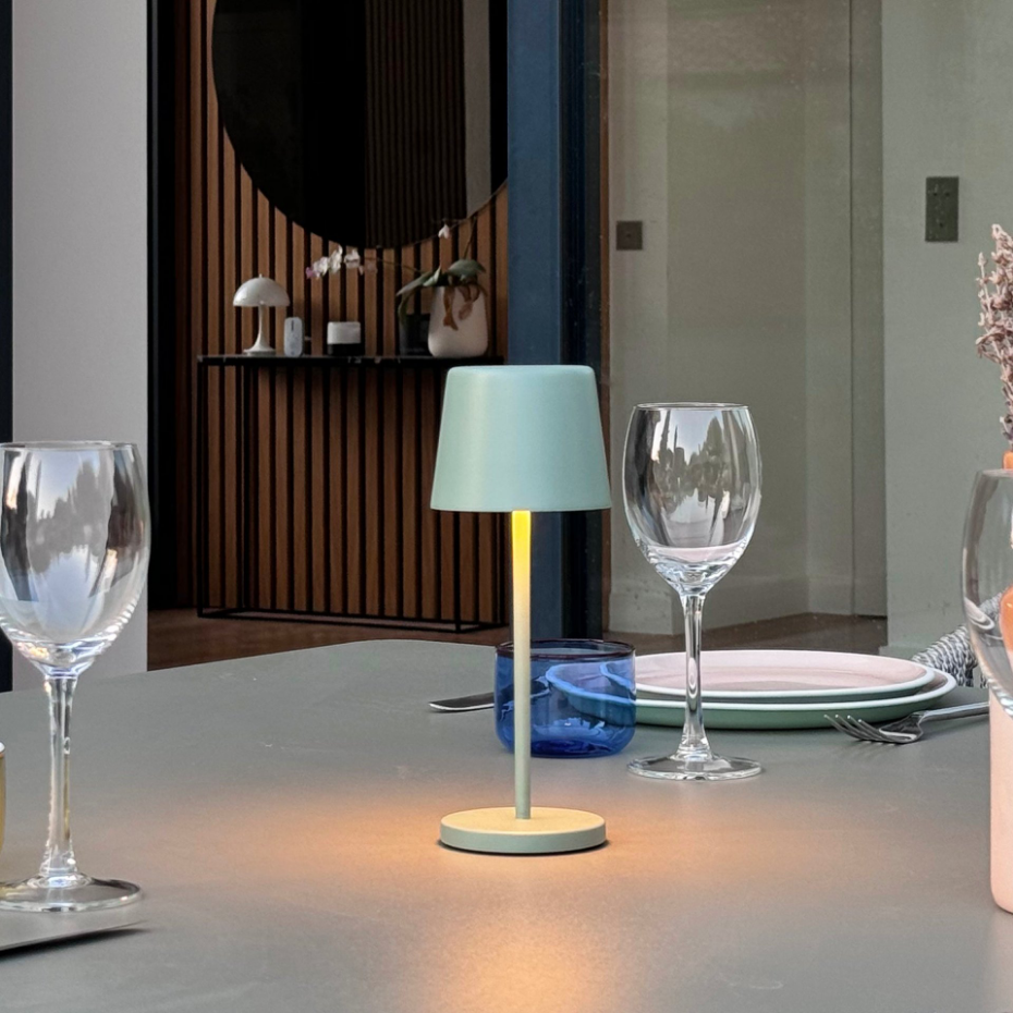 Lampe de table sans fil MINI KELLY Vert H22cm