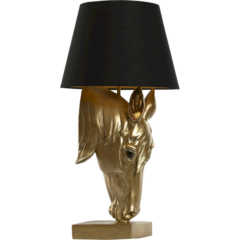 Lampe à poser en résine motif cheval style moderne Moderno
