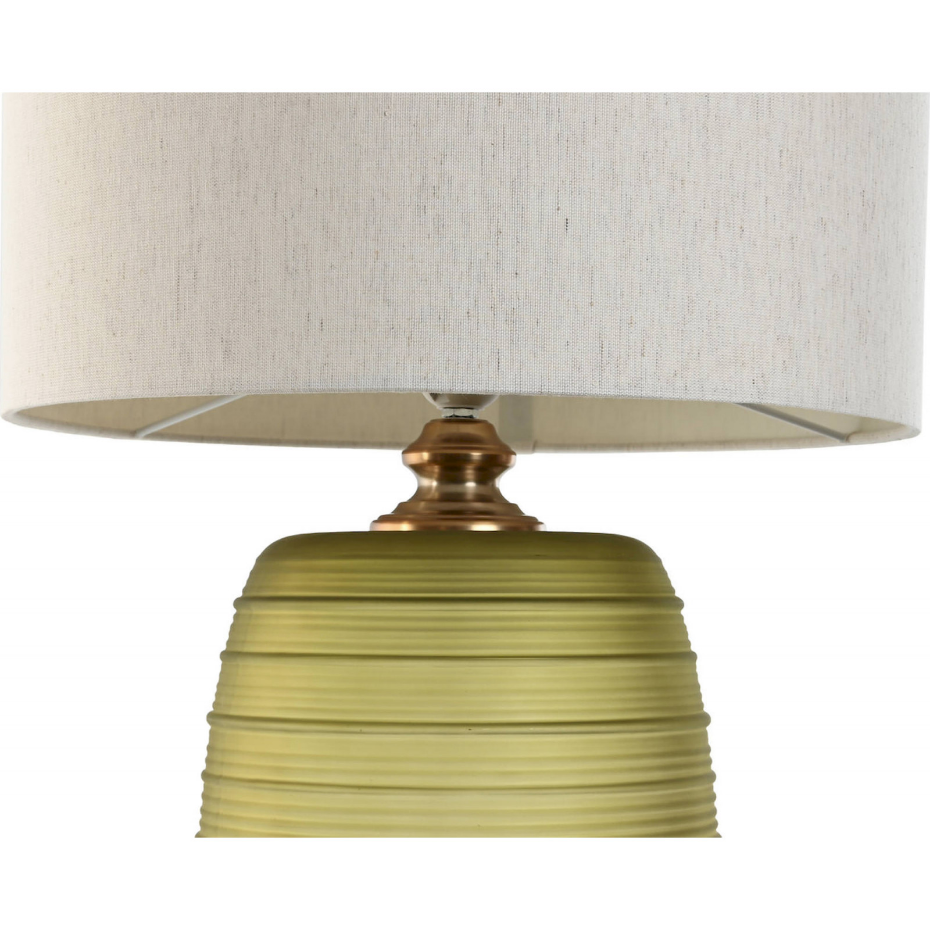 Lampe de table en verre et lin Moderno