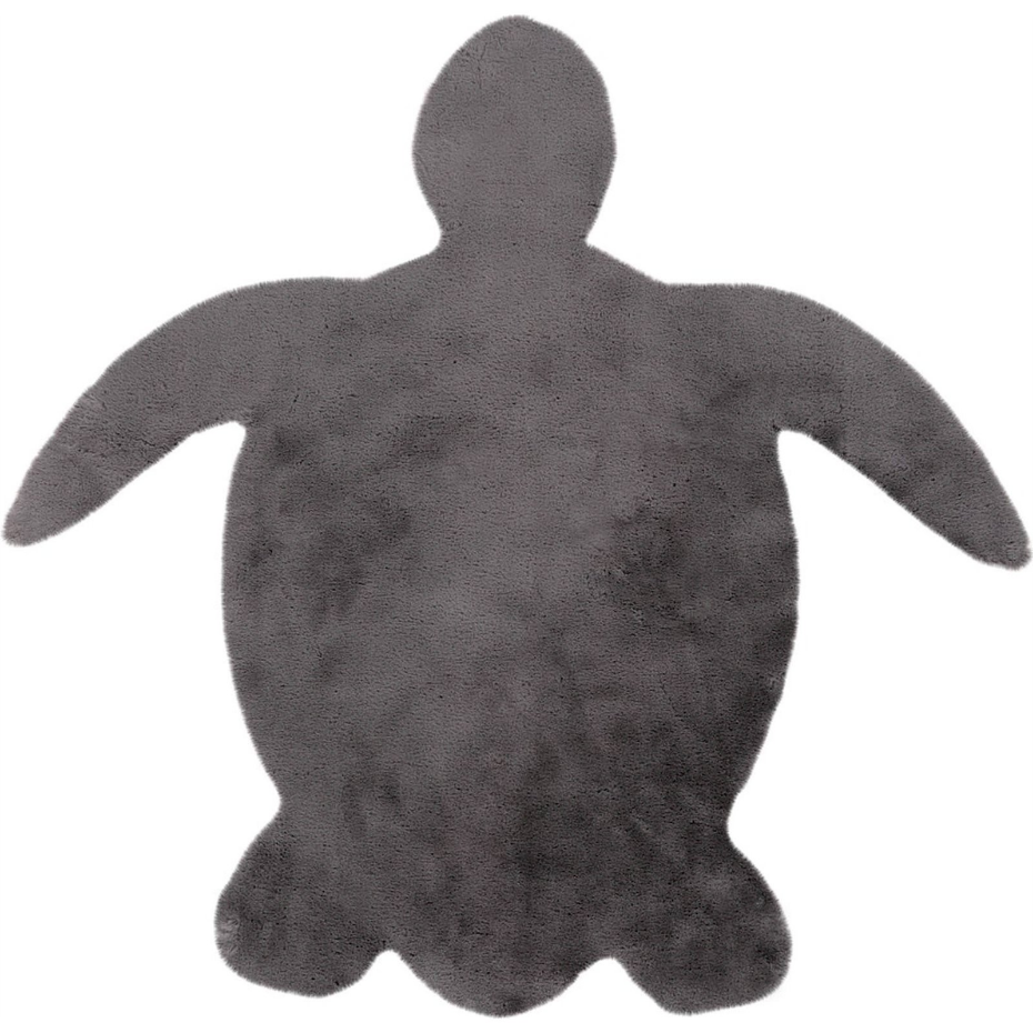 Tapis enfant en polyester forme tortue peluche