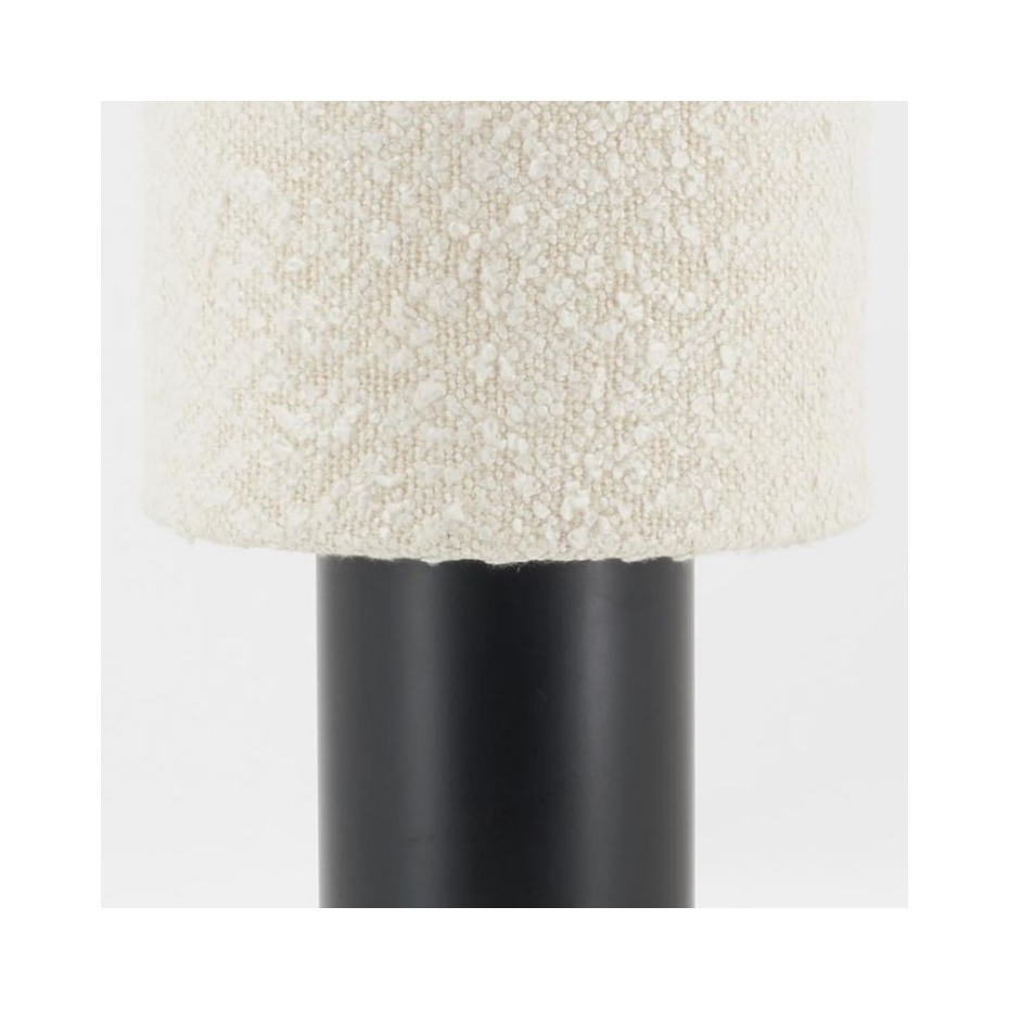 Lampe en métal et coton bouclette