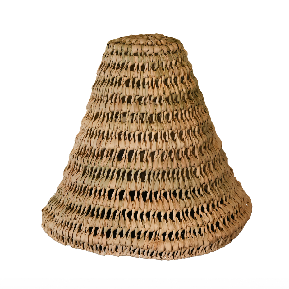 Abat-jour cône feuilles de palmier