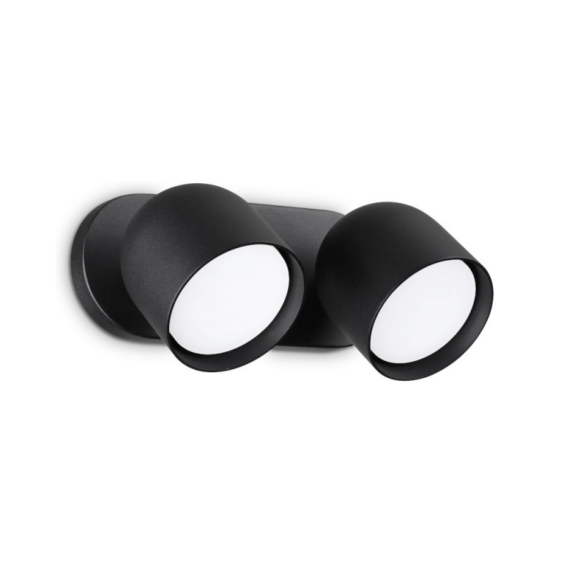 Applique double spot orientable métal noir Dodo