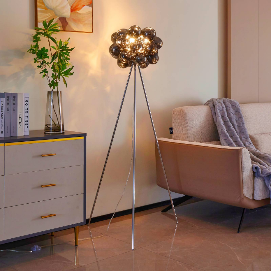 Lampadaire en verre design, Diborah