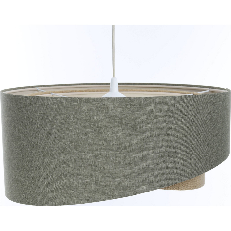 Suspension en tissu et chanvre rond Boho