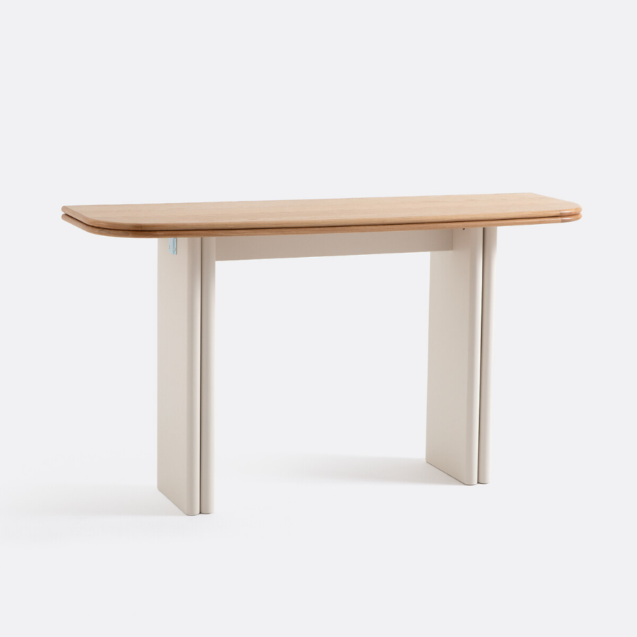 Table console bi-matière 2 à 4 couverts, Piana