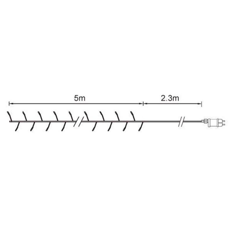 Guirlande micro led grappe 5m blanc chaud