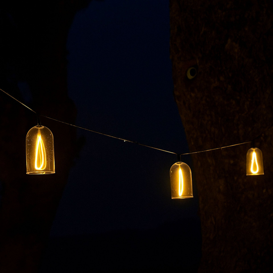 Guirlande filament GLOW LIGHT 8 cloches 15M