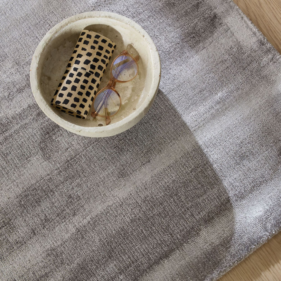 Tapis en viscose brillant tissé main - Star