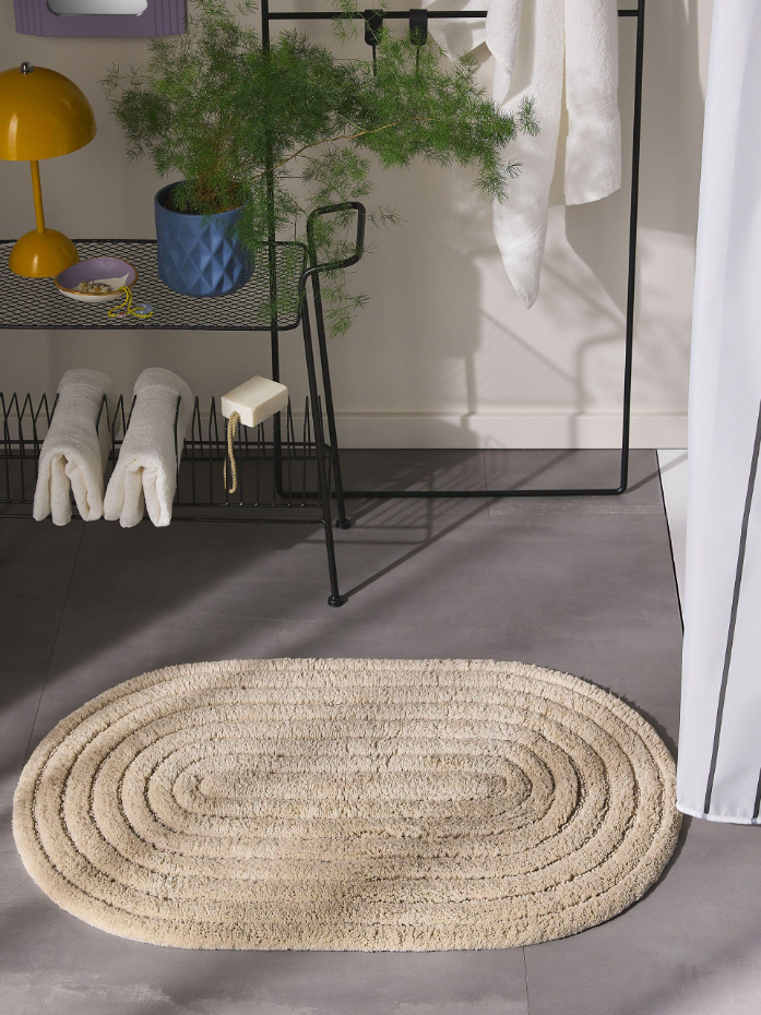 Tapis de bain ovale tufté main NIA