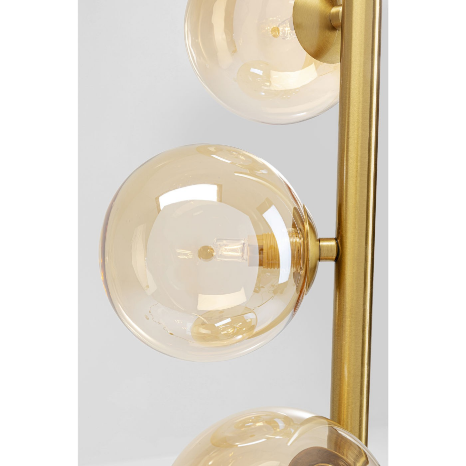 Lampadaire en verre et acier, SCALA BALLS