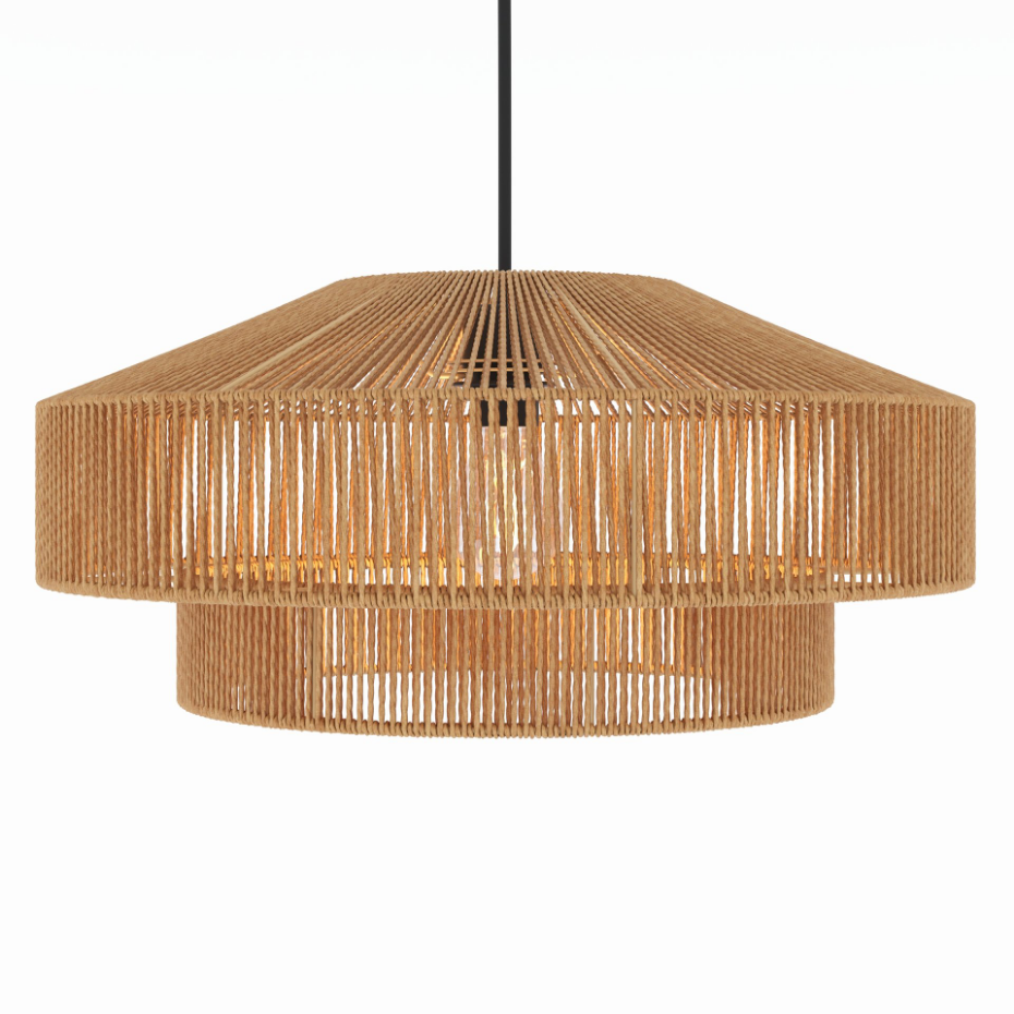 Suspension ronde en papier de corde 60 cm - CLAIRIA