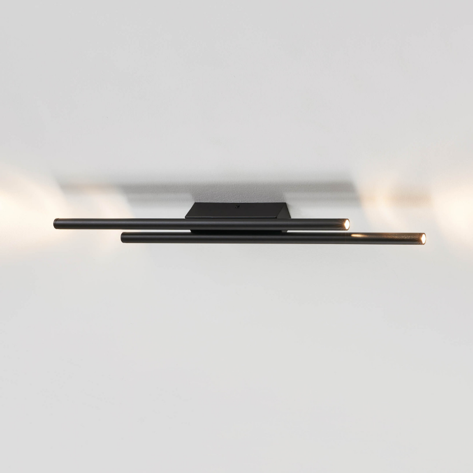 Applique LED noire épurée en aluminium - GALI