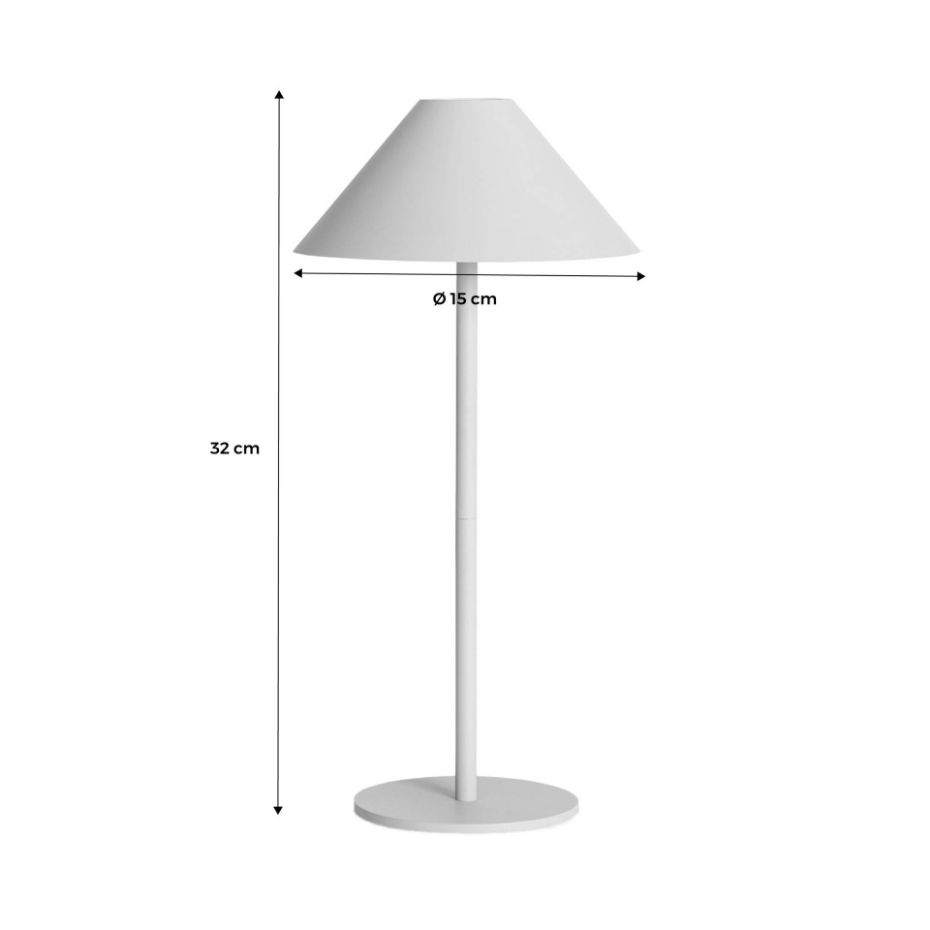 Lampe de table intérieur/extérieur LED sans fil H 32cm ADAM