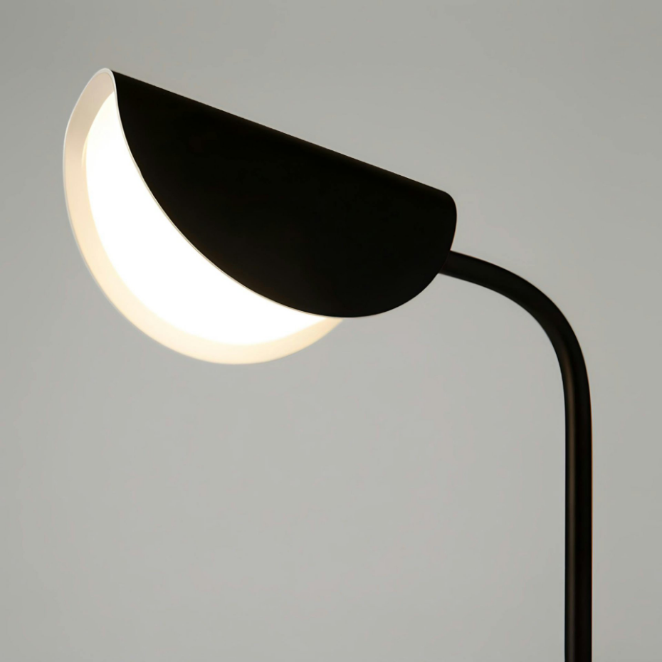 Lampe de chevet noire design - abat-jour plié LENORE