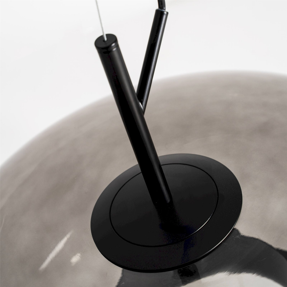Lustre contemporain en cristal translucide