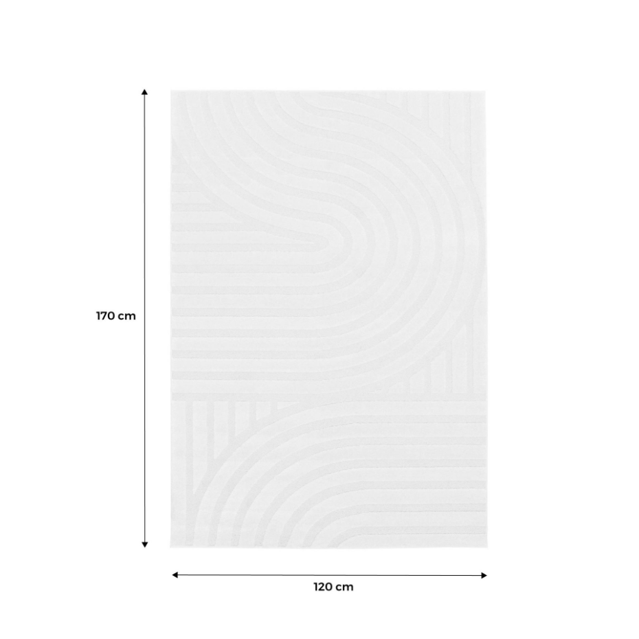 Tapis intérieur motifs arches crème BLAKE