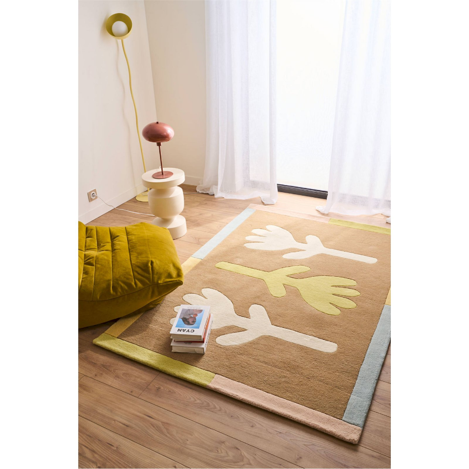 Tapis fait main en laine et coton Pantone