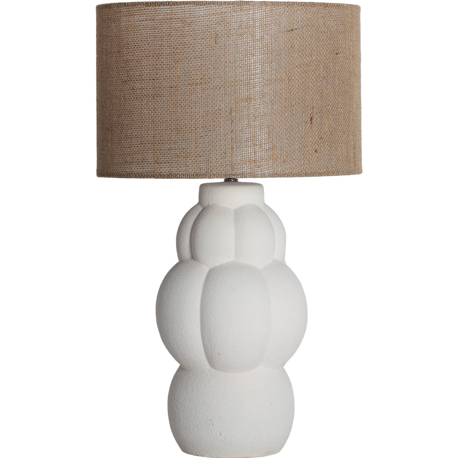 Lampe de table contemporaine en céramique et polyester