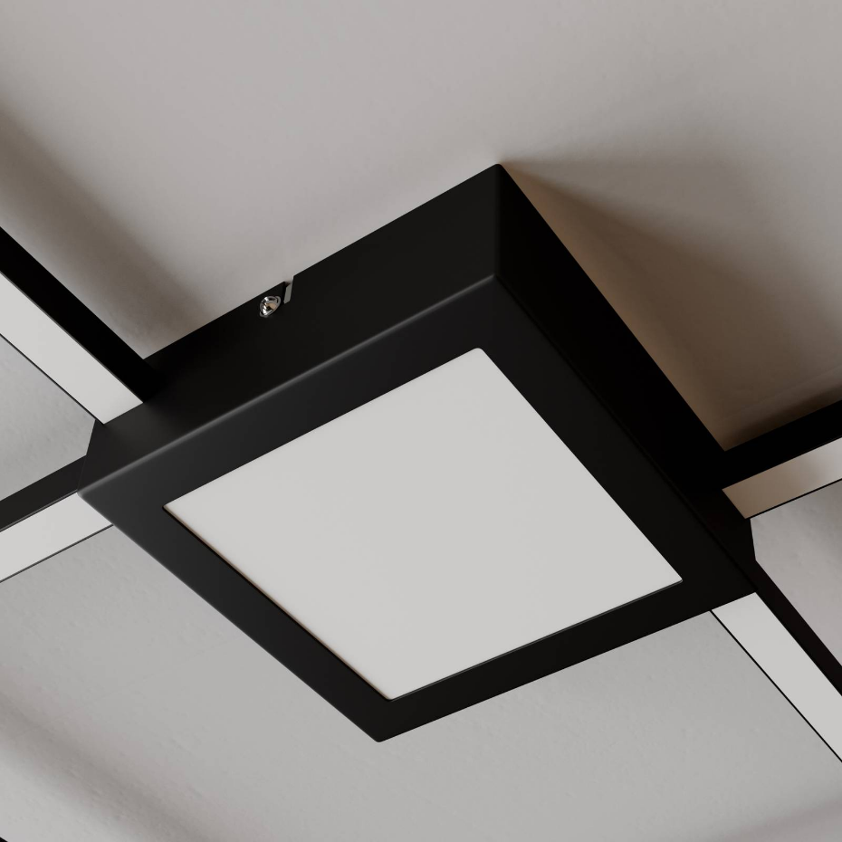 Plafonnier en aluminium moderneLED, Duetto