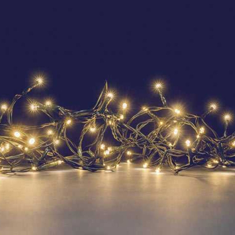 Guirlande led secteur et solaire 10m blanc chaud animé