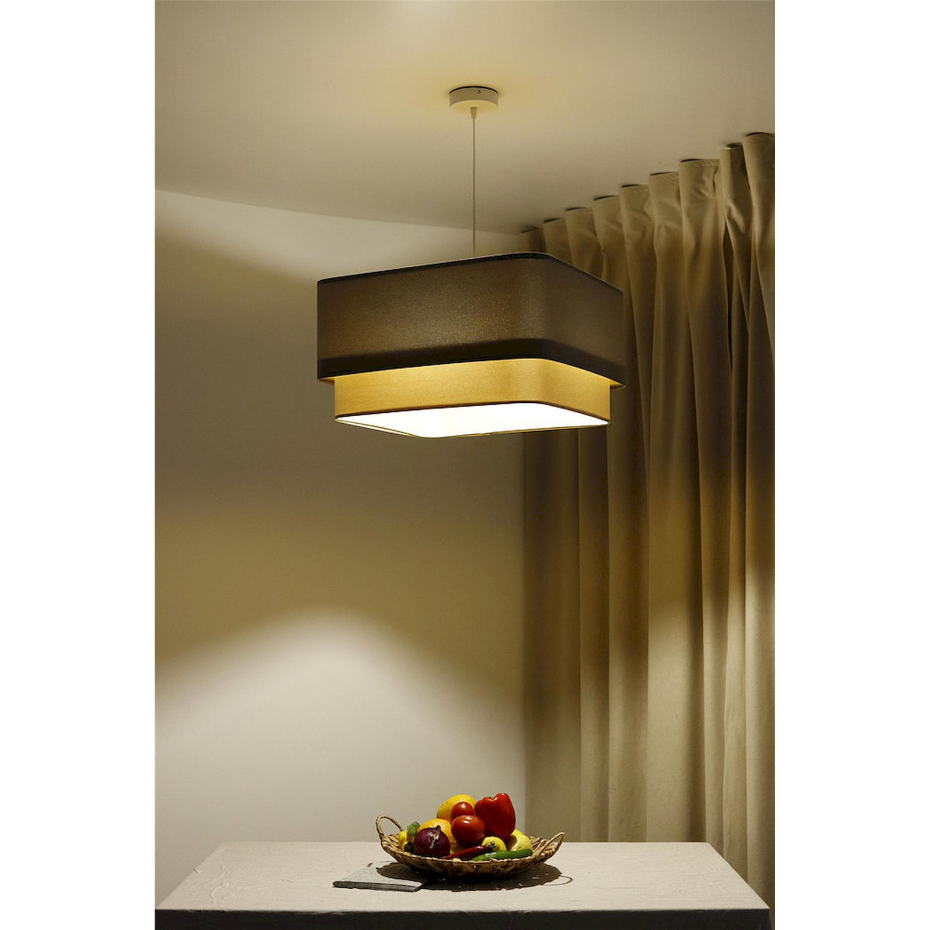 Suspension en velours et PVC Kwadro Duo