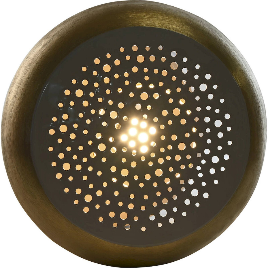 Lampe de table en métal rond Moderno