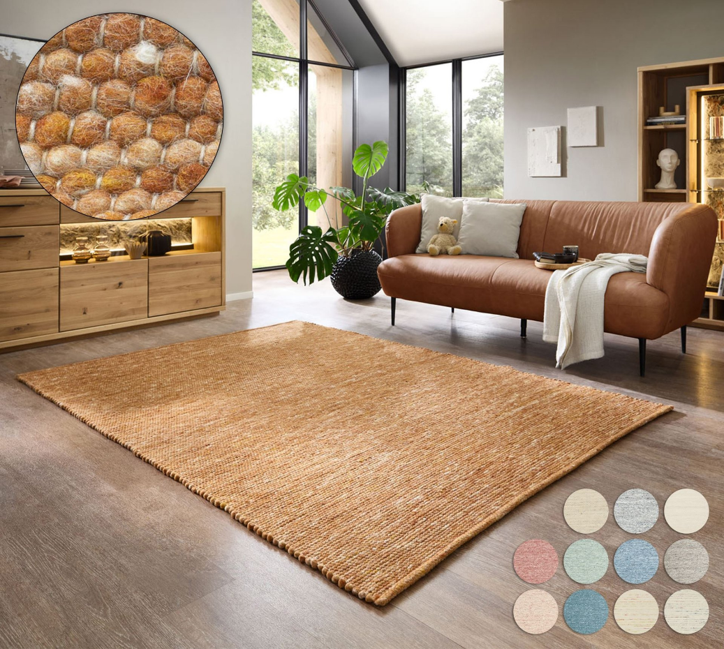 Tapis réversible en laine foulée tissé à la main aux couleurs vives - Alpen