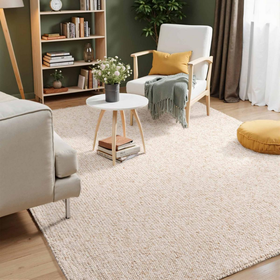 Tapis salon, motif faux uni, ROCCCO, look chaleureux, entretien
