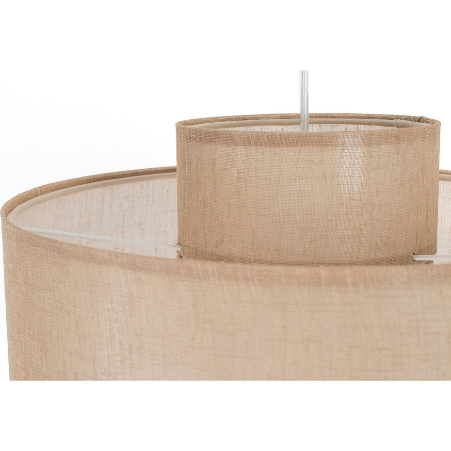 Suspension ronde en jute et lin Twin Light