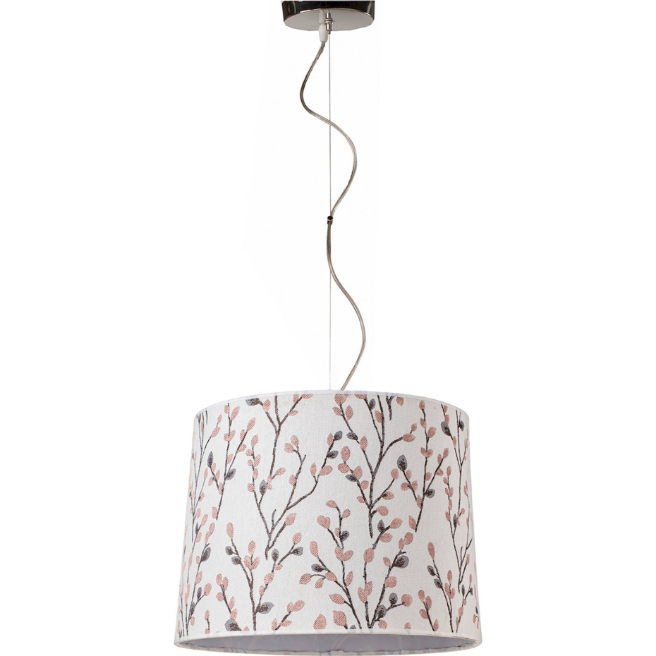 Suspension ronde en polyester motif floral