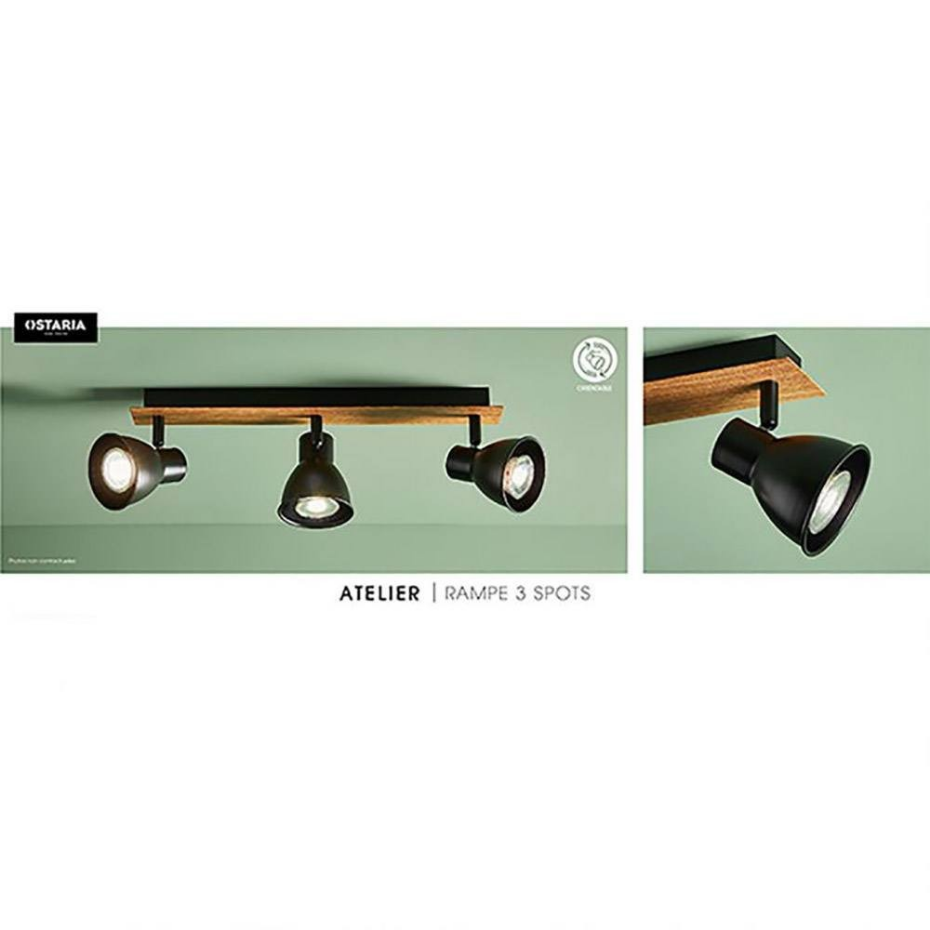 Rampe 3 Spots Orientables Atelier Noir