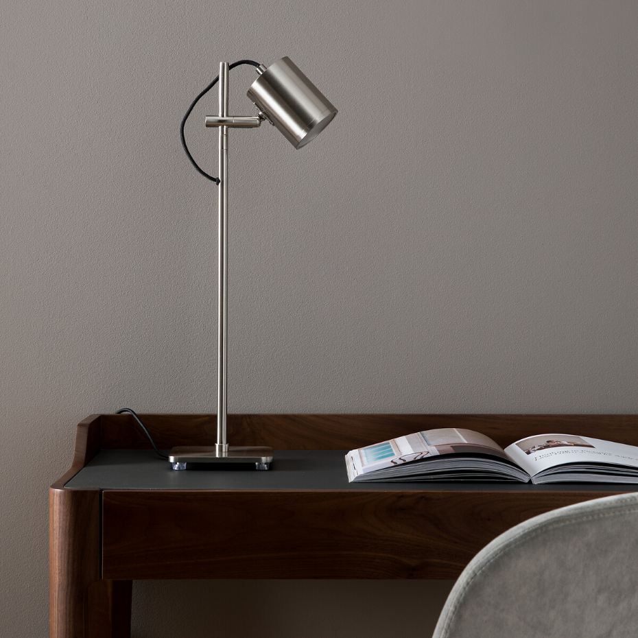Lampe spot  finition nickel satiné, Girevole