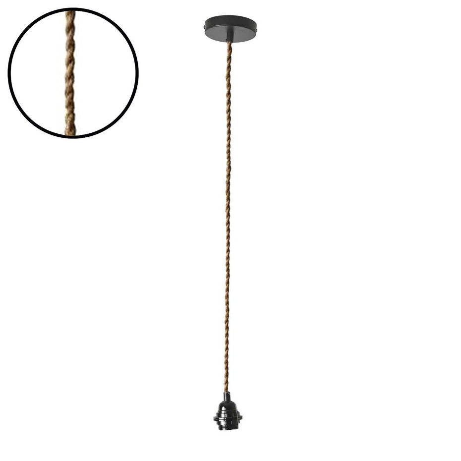 Suspension à douille avec câble torsadé en corde