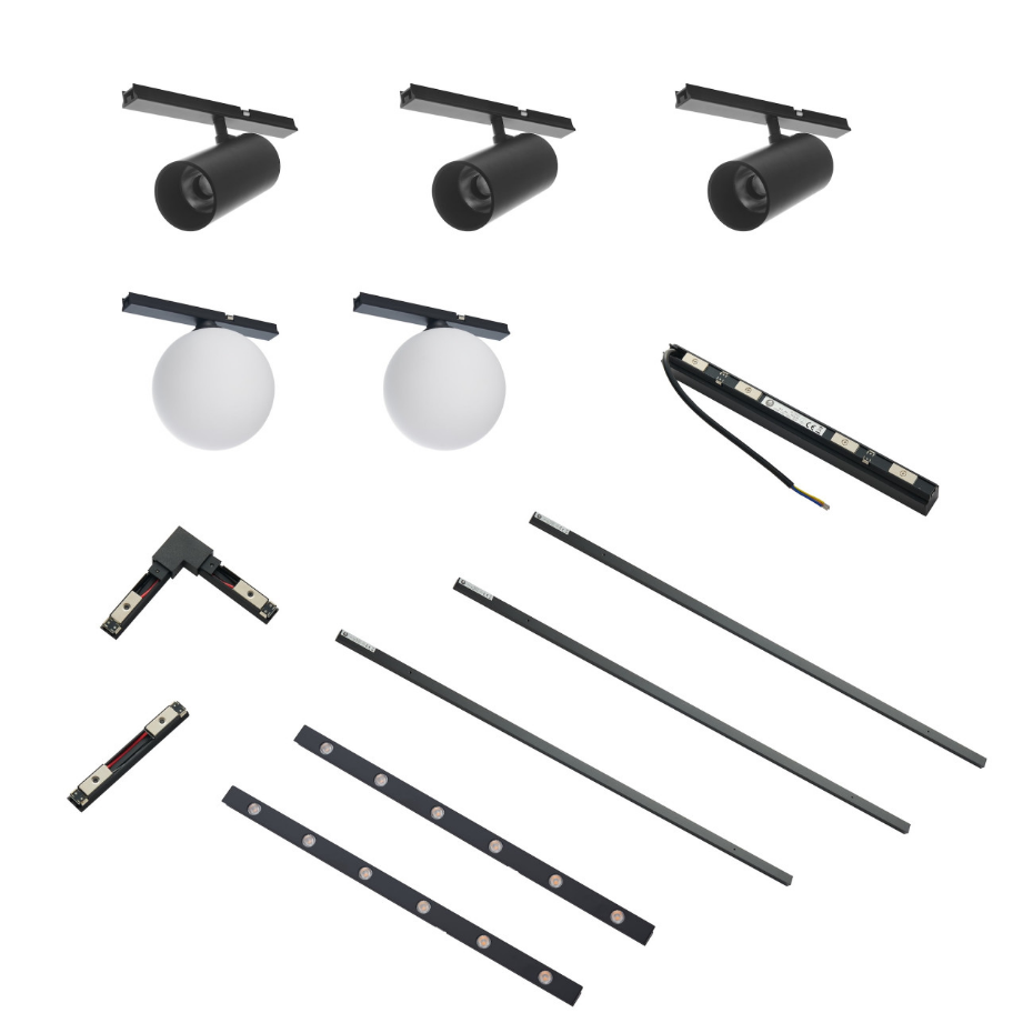 Kit rail magnétique 39W en L - LYNE