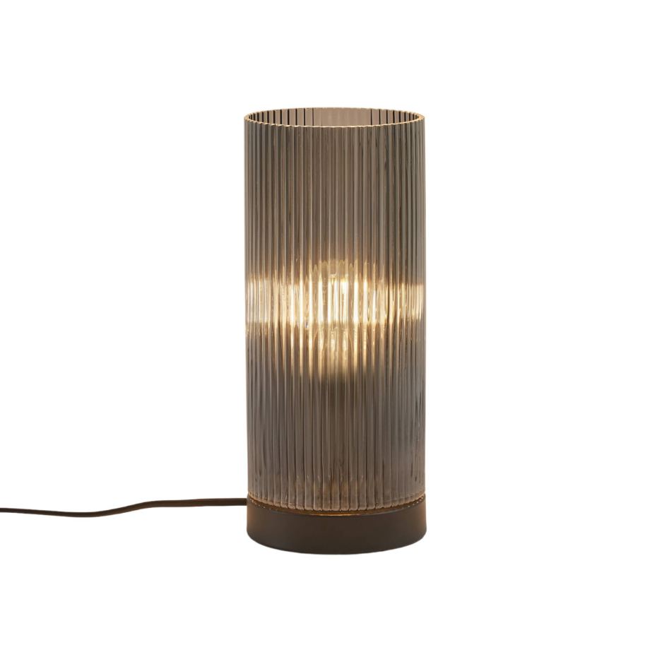 Lampe à poser verre design fumé - LIANTHA