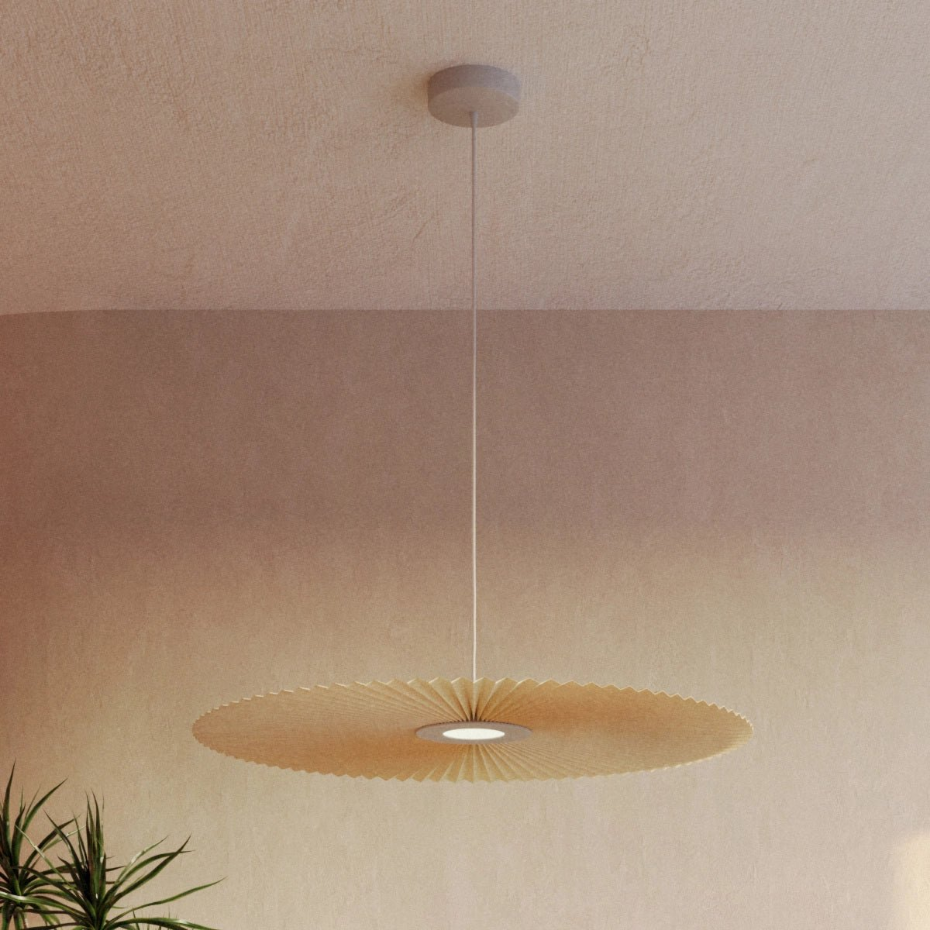 Suspension plafonnier plissée 90 cm, CARMEN