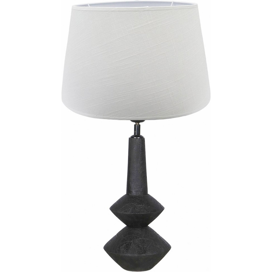 Lampe de table en bois forme ronde