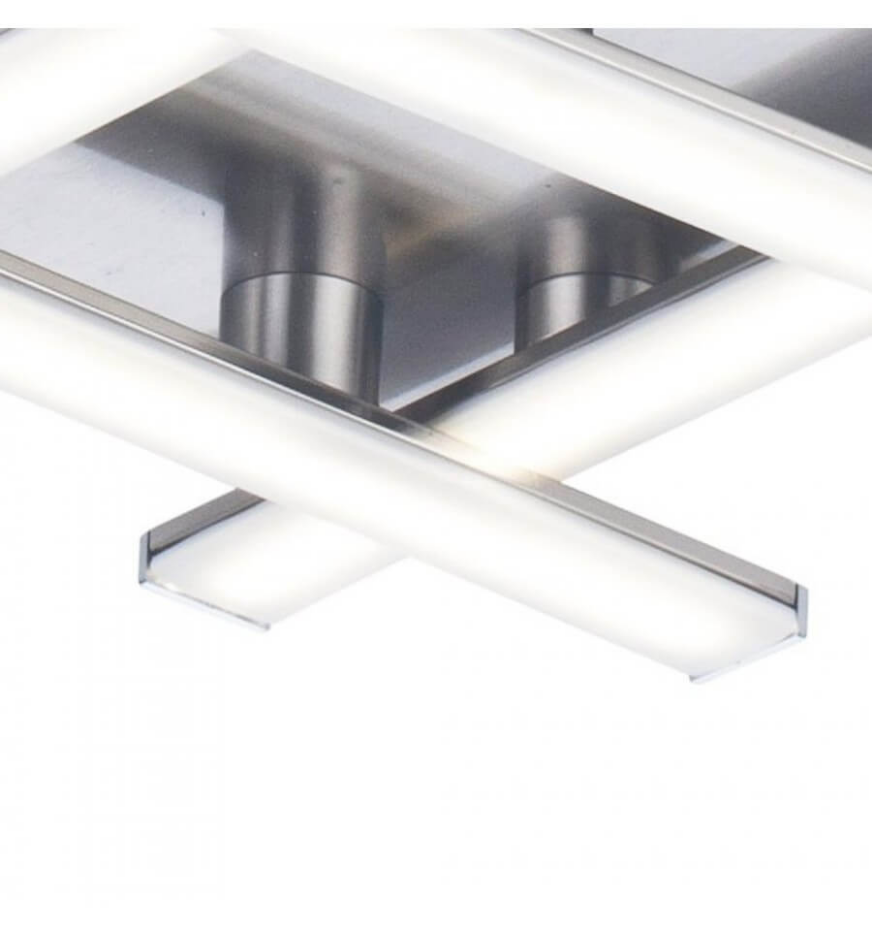 Plafonnier LED 4 bras nickel mat - YUNA